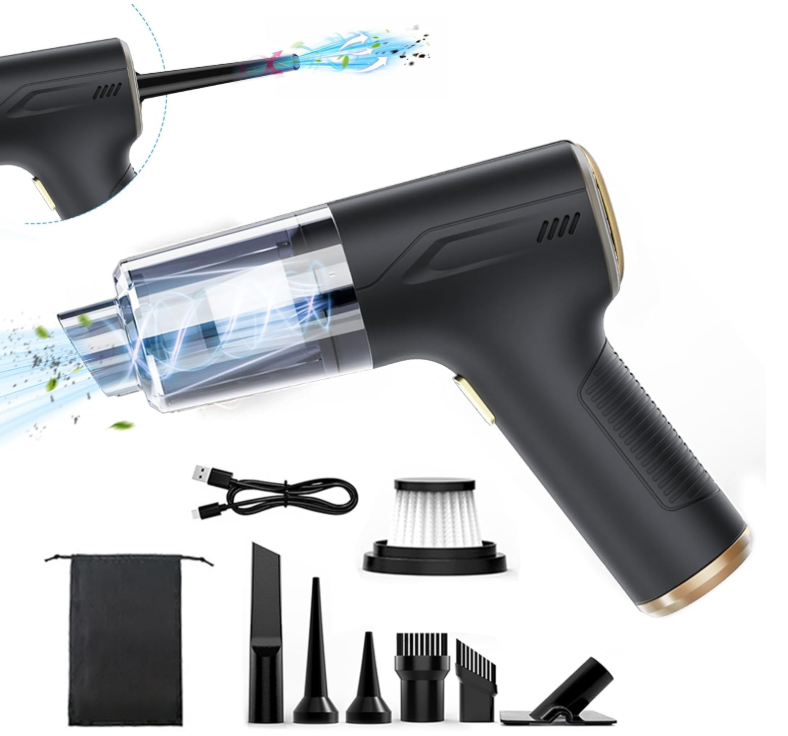 MyTidyMate Portable Vacuum Cleaner – 12000Pa Cordless Handheld for Car, Sofa & Carpet Cleaning